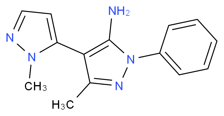 2,3'-dimethyl-1'-phenyl-1'H,2H-3,4'-bipyrazol-5'-amine_Molecular_structure_CAS_)