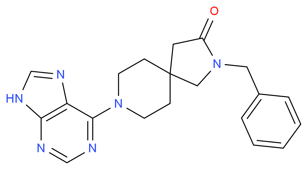 2-benzyl-8-(9H-purin-6-yl)-2,8-diazaspiro[4.5]decan-3-one_Molecular_structure_CAS_)