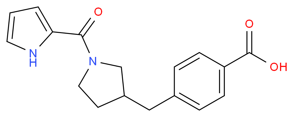 4-{[1-(1H-pyrrol-2-ylcarbonyl)pyrrolidin-3-yl]methyl}benzoic acid_Molecular_structure_CAS_)