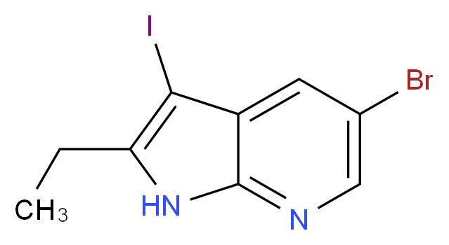 5-Bromo-2-ethyl-3-iodo-1H-pyrrolo[2,3-b]pyridine_Molecular_structure_CAS_1228666-12-3)