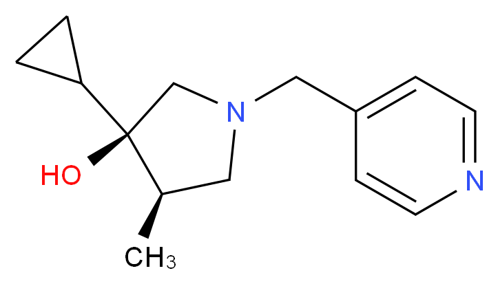 (3R*,4R*)-3-cyclopropyl-4-methyl-1-(4-pyridinylmethyl)-3-pyrrolidinol_Molecular_structure_CAS_)