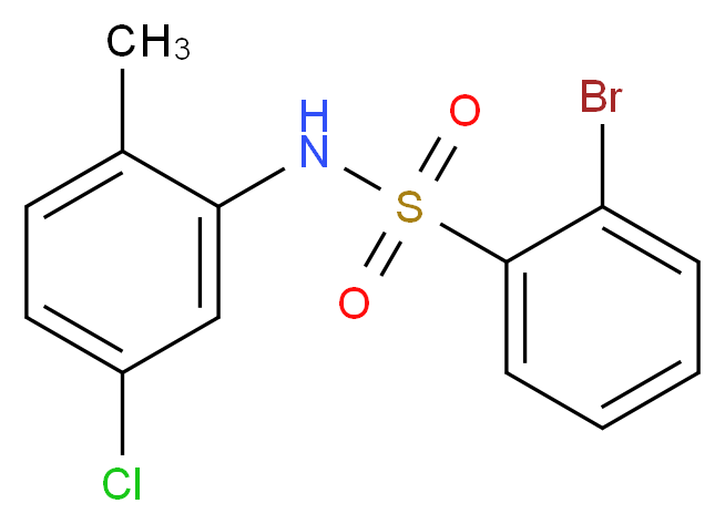 2-Bromo-N-(5-chloro-2-methylphenyl)benzenesulfonamide_Molecular_structure_CAS_)