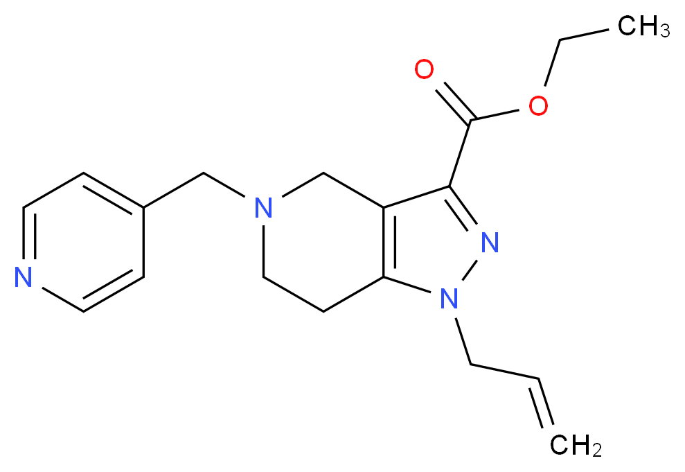 ethyl 1-allyl-5-(4-pyridinylmethyl)-4,5,6,7-tetrahydro-1H-pyrazolo[4,3-c]pyridine-3-carboxylate_Molecular_structure_CAS_)