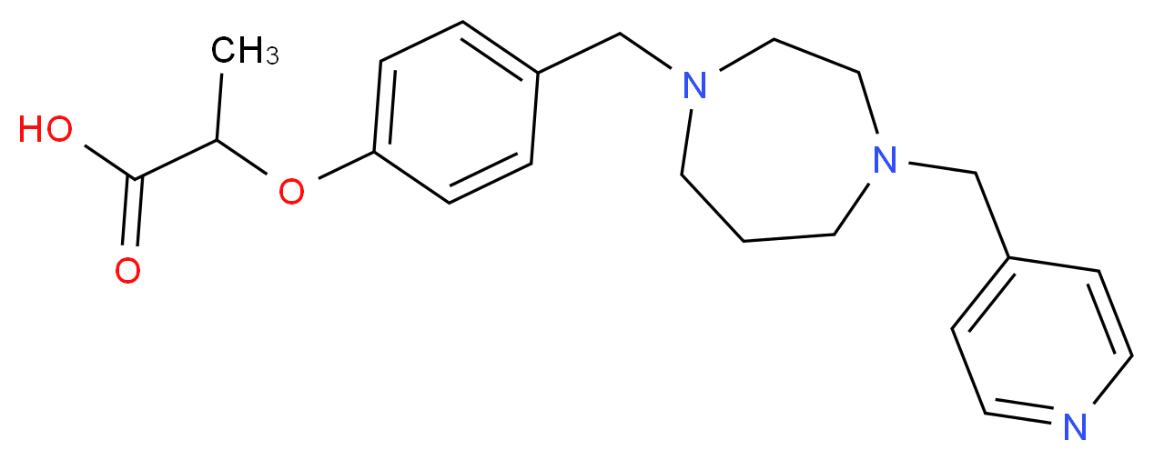 2-(4-{[4-(pyridin-4-ylmethyl)-1,4-diazepan-1-yl]methyl}phenoxy)propanoic acid_Molecular_structure_CAS_)