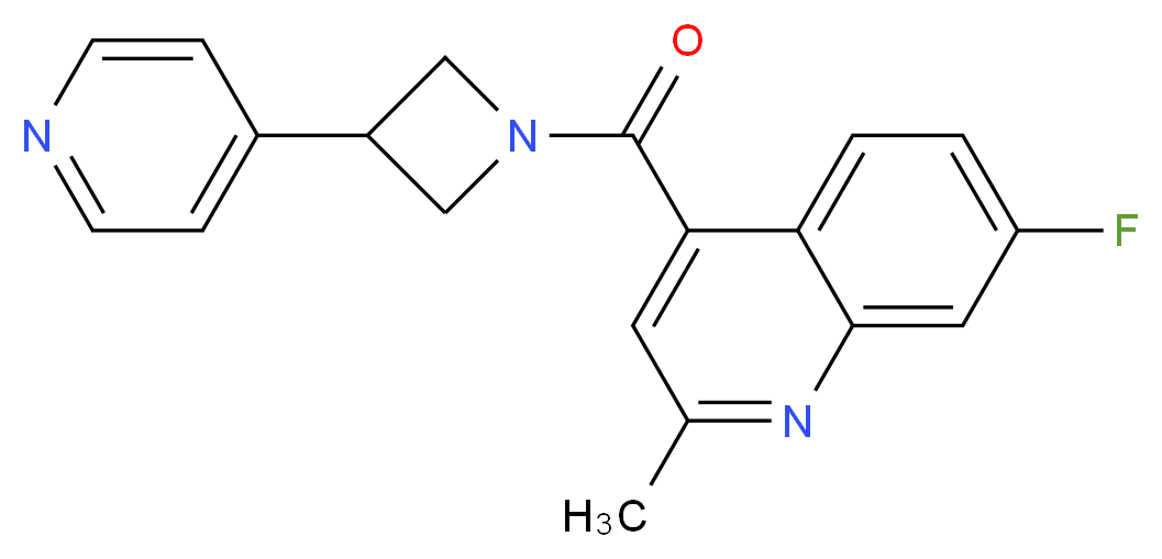 7-fluoro-2-methyl-4-{[3-(4-pyridinyl)-1-azetidinyl]carbonyl}quinoline_Molecular_structure_CAS_)