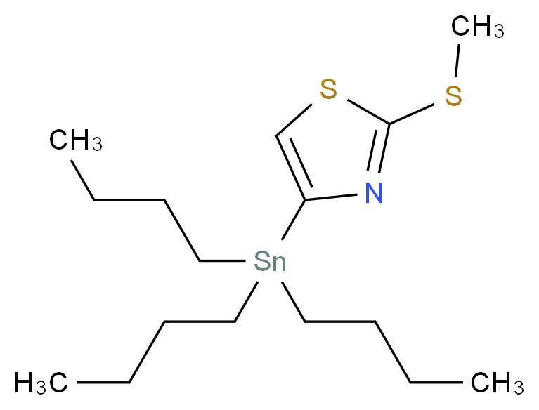 2-(Methylthio)-4-(tributylstannyl)thiazole_Molecular_structure_CAS_446286-06-2)