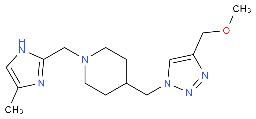 4-{[4-(methoxymethyl)-1H-1,2,3-triazol-1-yl]methyl}-1-[(4-methyl-1H-imidazol-2-yl)methyl]piperidine_Molecular_structure_CAS_)