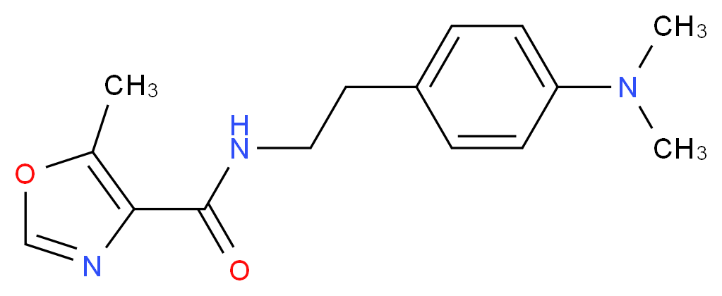 N-{2-[4-(dimethylamino)phenyl]ethyl}-5-methyl-1,3-oxazole-4-carboxamide_Molecular_structure_CAS_)