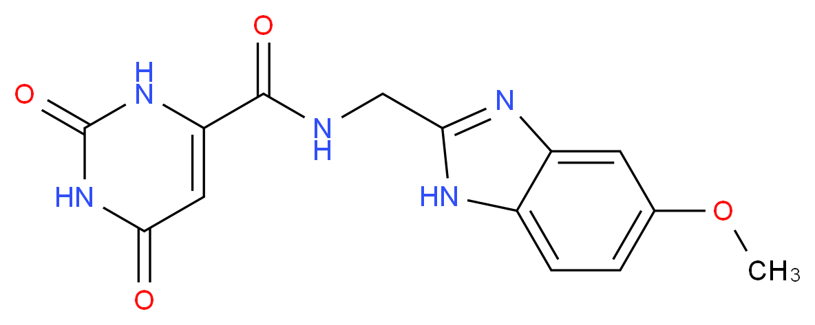 N-[(5-methoxy-1H-benzimidazol-2-yl)methyl]-2,6-dioxo-1,2,3,6-tetrahydropyrimidine-4-carboxamide_Molecular_structure_CAS_)