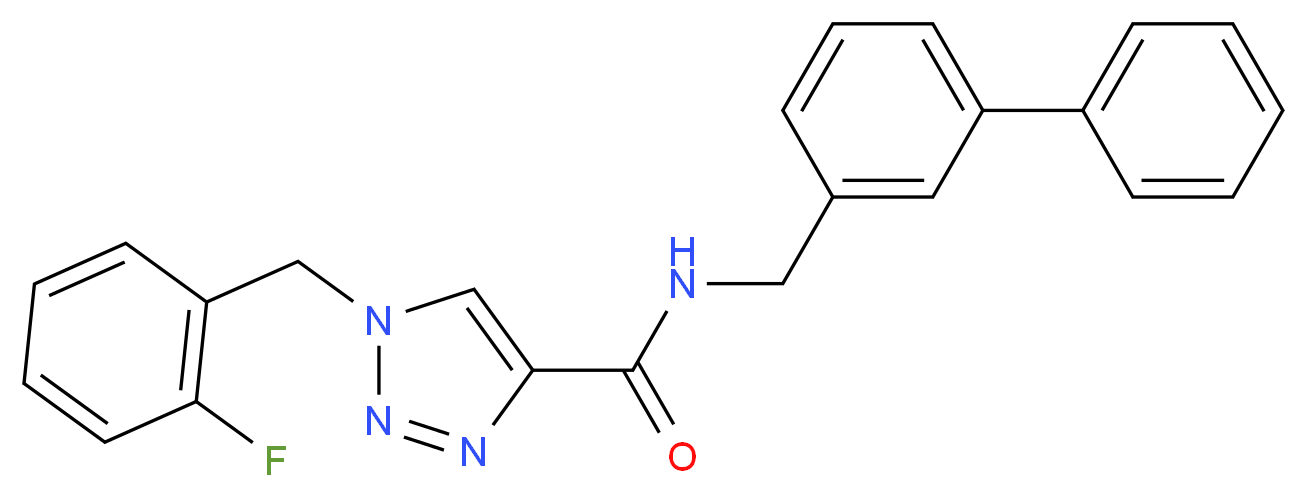 N-(3-biphenylylmethyl)-1-(2-fluorobenzyl)-1H-1,2,3-triazole-4-carboxamide_Molecular_structure_CAS_)