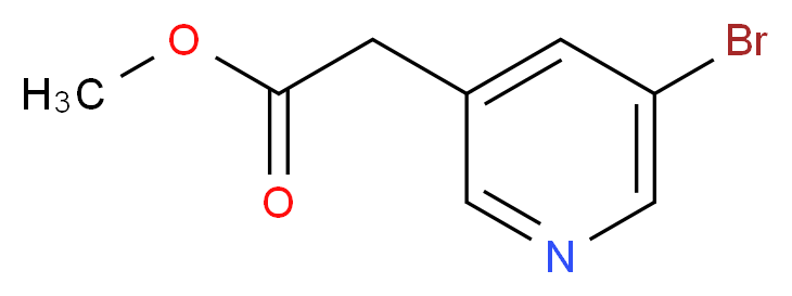 Methyl 2-(5-bromopyridin-3-yl)acetate_Molecular_structure_CAS_118650-08-1)