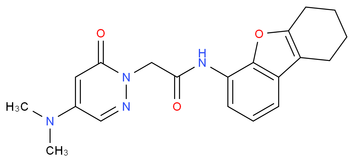 2-[4-(dimethylamino)-6-oxo-1(6H)-pyridazinyl]-N-(6,7,8,9-tetrahydrodibenzo[b,d]furan-4-yl)acetamide_Molecular_structure_CAS_)