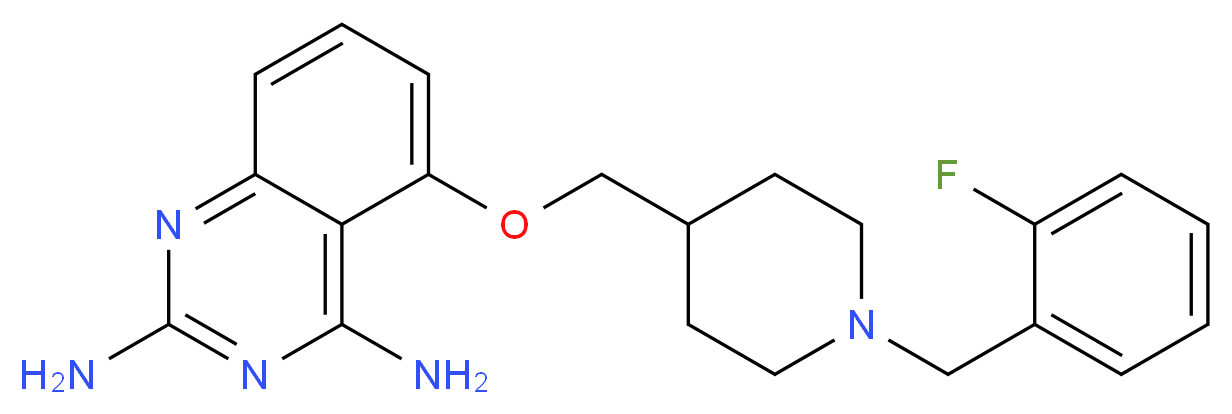5-{[1-(2-fluorobenzyl)piperidin-4-yl]methoxy}quinazoline-2,4-diamine_Molecular_structure_CAS_)
