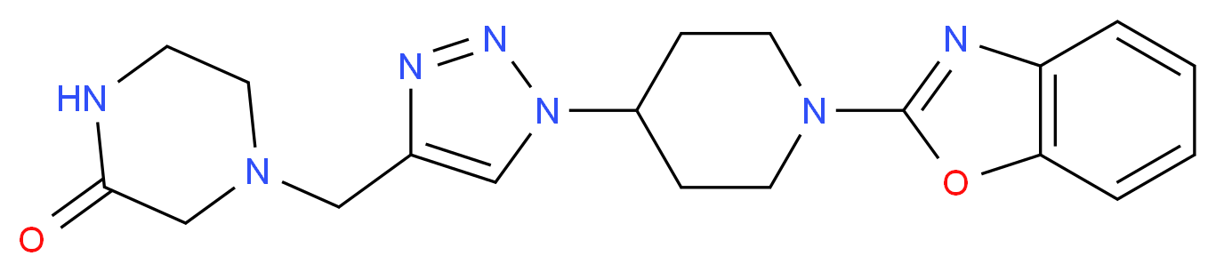 4-({1-[1-(1,3-benzoxazol-2-yl)piperidin-4-yl]-1H-1,2,3-triazol-4-yl}methyl)piperazin-2-one_Molecular_structure_CAS_)