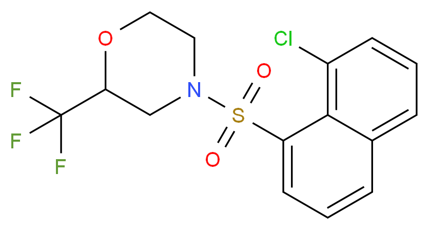 4-[(8-chloro-1-naphthyl)sulfonyl]-2-(trifluoromethyl)morpholine_Molecular_structure_CAS_)
