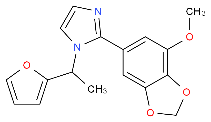 1-[1-(2-furyl)ethyl]-2-(7-methoxy-1,3-benzodioxol-5-yl)-1H-imidazole_Molecular_structure_CAS_)