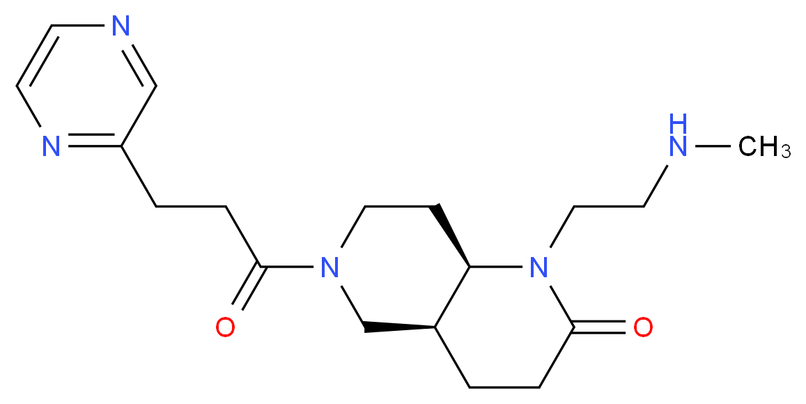 (4aS*,8aR*)-1-[2-(methylamino)ethyl]-6-(3-pyrazin-2-ylpropanoyl)octahydro-1,6-naphthyridin-2(1H)-one_Molecular_structure_CAS_)