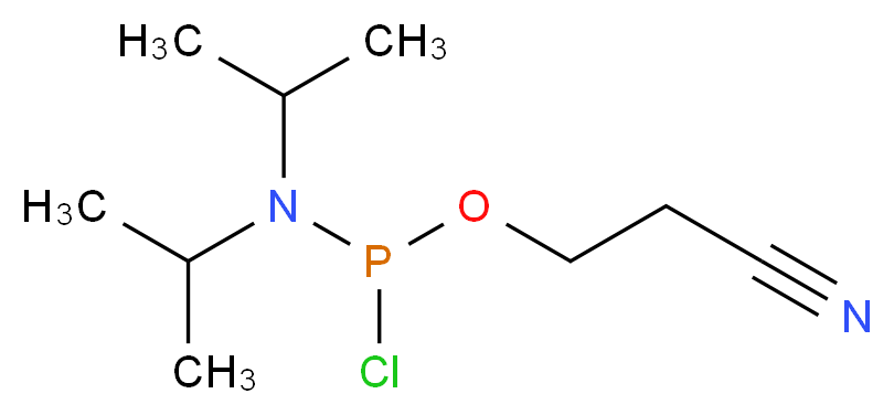 2-Cyanoethyl N,N-diisopropylchlorophosphoramidite_Molecular_structure_CAS_89992-70-1)