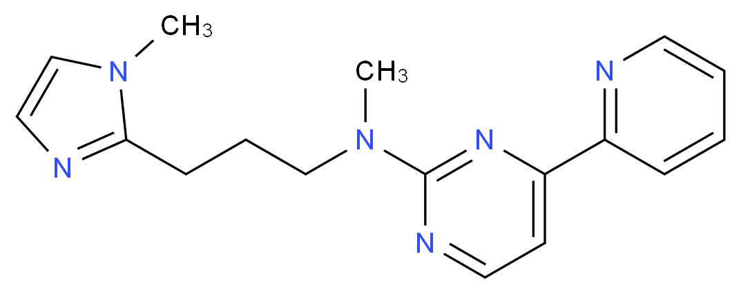 N-methyl-N-[3-(1-methyl-1H-imidazol-2-yl)propyl]-4-(2-pyridinyl)-2-pyrimidinamine_Molecular_structure_CAS_)