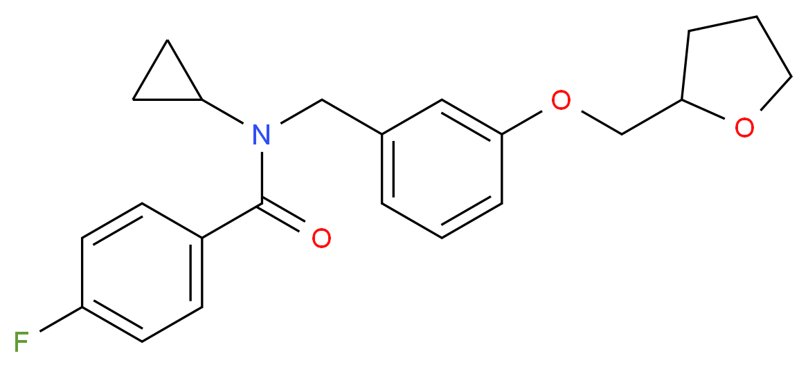 N-cyclopropyl-4-fluoro-N-[3-(tetrahydro-2-furanylmethoxy)benzyl]benzamide_Molecular_structure_CAS_)