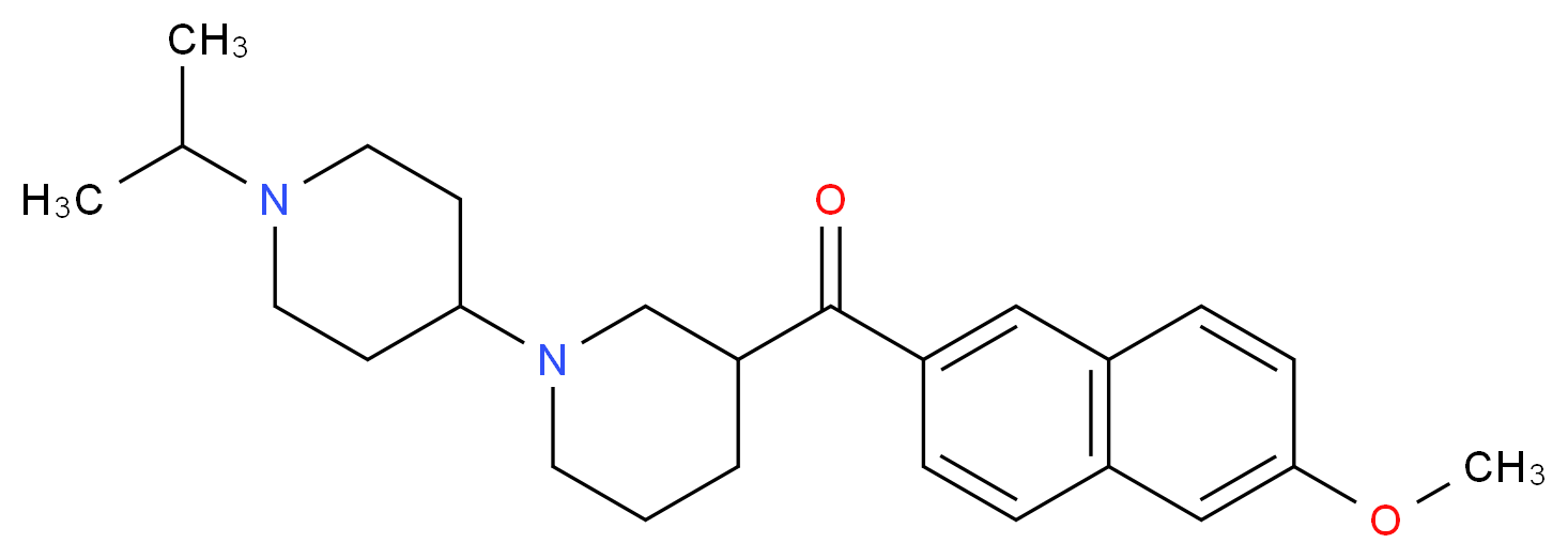 (1'-isopropyl-1,4'-bipiperidin-3-yl)(6-methoxy-2-naphthyl)methanone_Molecular_structure_CAS_)