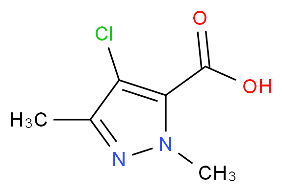4-Chloro-1,3-dimethyl-1H-pyrazole-5-carboxylic acid_Molecular_structure_CAS_)