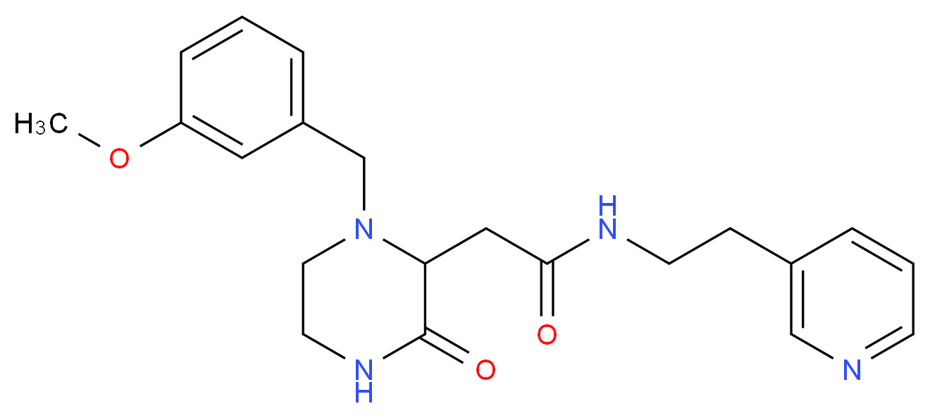 2-[1-(3-methoxybenzyl)-3-oxo-2-piperazinyl]-N-[2-(3-pyridinyl)ethyl]acetamide_Molecular_structure_CAS_)