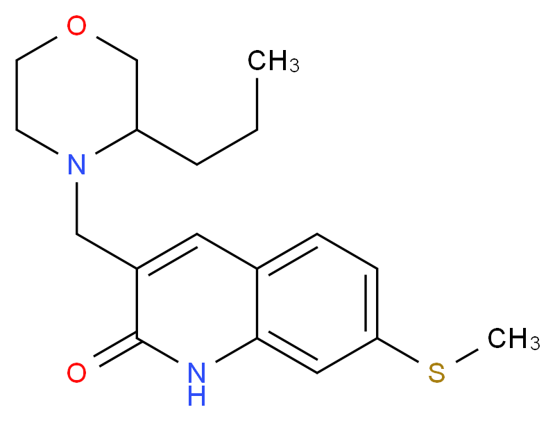 7-(methylthio)-3-[(3-propylmorpholin-4-yl)methyl]quinolin-2(1H)-one_Molecular_structure_CAS_)