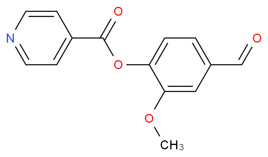 Isonicotinic acid 4-formyl-2-methoxy-phenyl ester_Molecular_structure_CAS_)