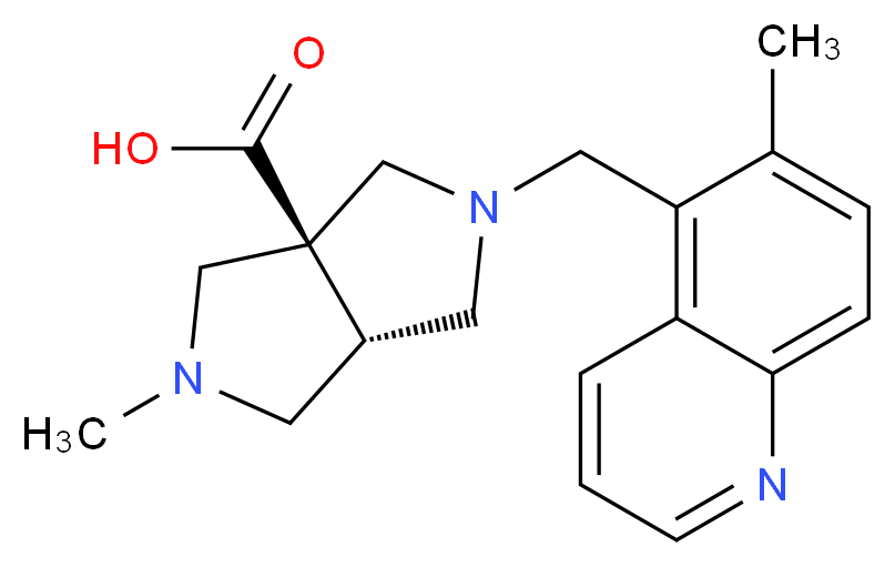 (3aS*,6aS*)-2-methyl-5-[(6-methylquinolin-5-yl)methyl]hexahydropyrrolo[3,4-c]pyrrole-3a(1H)-carboxylic acid_Molecular_structure_CAS_)