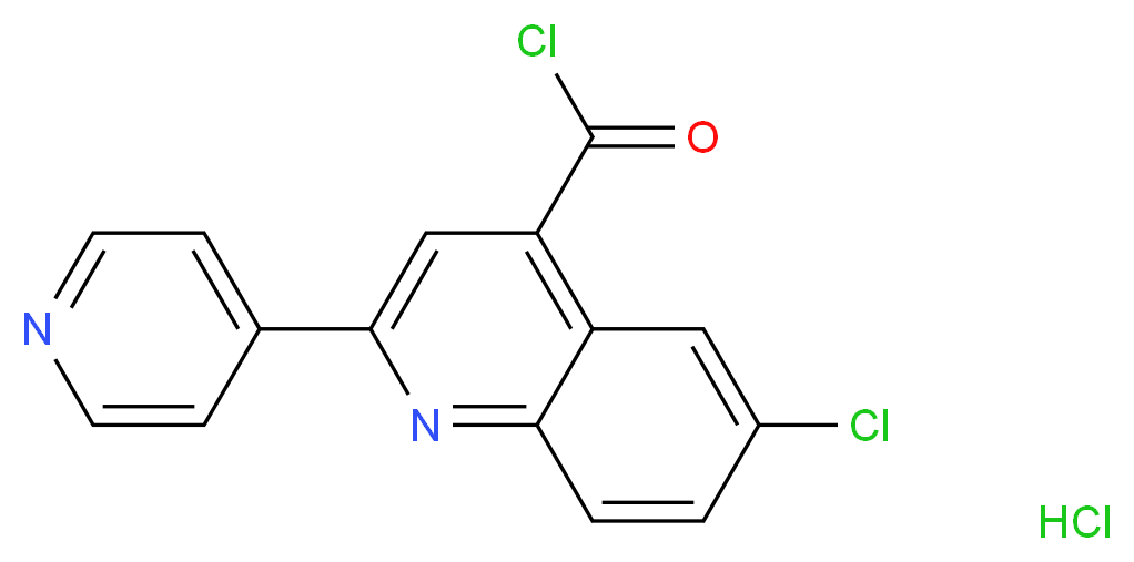 6-Chloro-2-pyridin-4-ylquinoline-4-carbonyl-chloride hydrochloride_Molecular_structure_CAS_)
