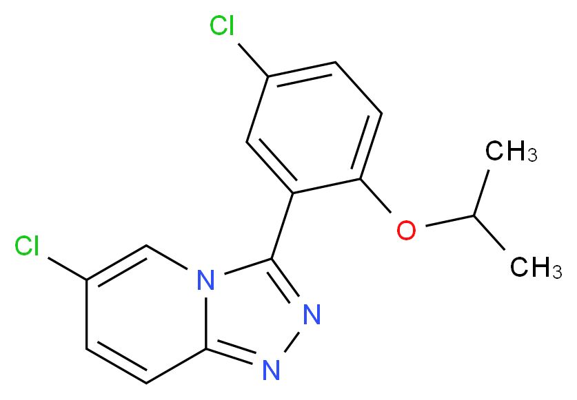 6-chloro-3-(5-chloro-2-isopropoxyphenyl)[1,2,4]triazolo[4,3-a]pyridine_Molecular_structure_CAS_)