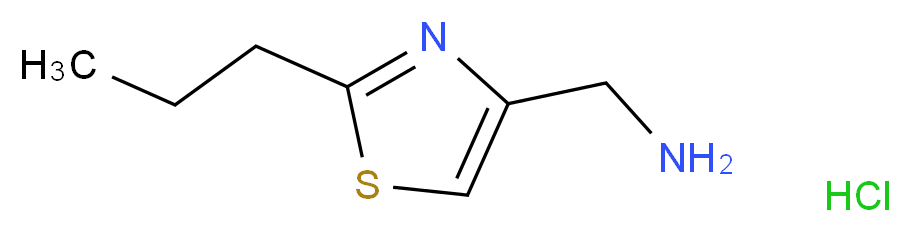 1-(2-Propyl-1,3-thiazol-4-yl)methanamine hydrochloride_Molecular_structure_CAS_)