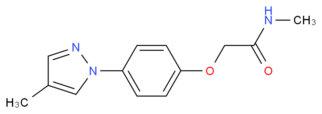 N-methyl-2-[4-(4-methyl-1H-pyrazol-1-yl)phenoxy]acetamide_Molecular_structure_CAS_)