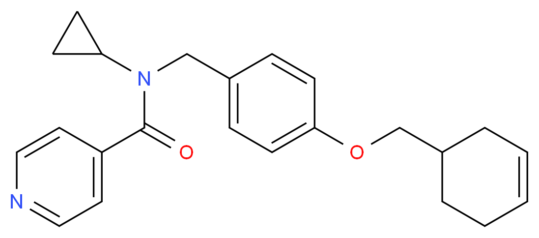 N-[4-(3-cyclohexen-1-ylmethoxy)benzyl]-N-cyclopropylisonicotinamide_Molecular_structure_CAS_)