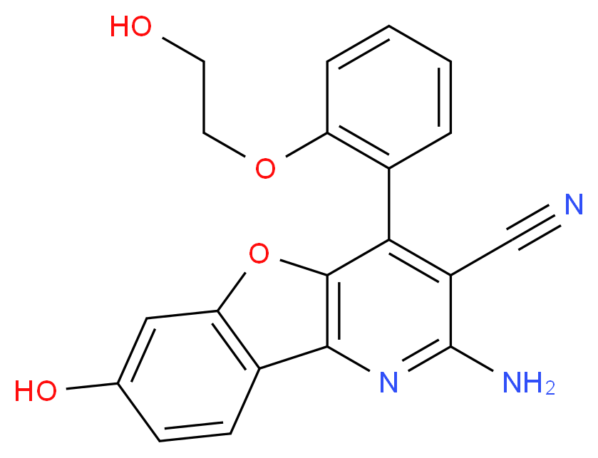 2-amino-7-hydroxy-4-[2-(2-hydroxyethoxy)phenyl][1]benzofuro[3,2-b]pyridine-3-carbonitrile_Molecular_structure_CAS_)