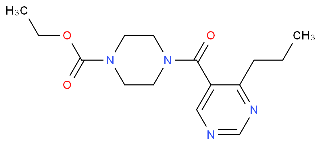 ethyl 4-[(4-propylpyrimidin-5-yl)carbonyl]piperazine-1-carboxylate_Molecular_structure_CAS_)
