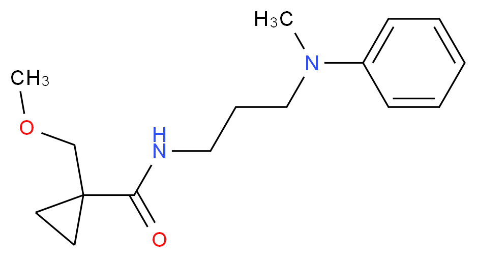 1-(methoxymethyl)-N-{3-[methyl(phenyl)amino]propyl}cyclopropanecarboxamide_Molecular_structure_CAS_)
