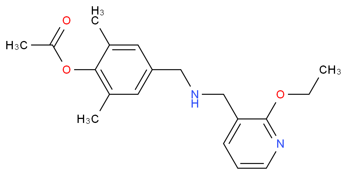 4-({[(2-ethoxypyridin-3-yl)methyl]amino}methyl)-2,6-dimethylphenyl acetate_Molecular_structure_CAS_)