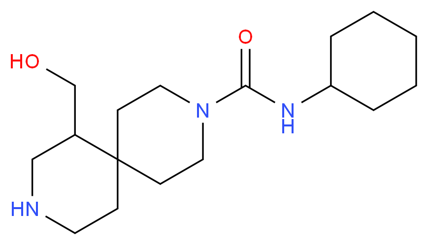 N-cyclohexyl-7-(hydroxymethyl)-3,9-diazaspiro[5.5]undecane-3-carboxamide_Molecular_structure_CAS_)