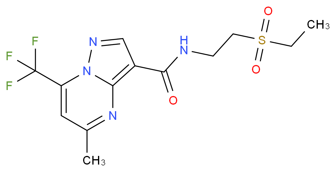 N-[2-(ethylsulfonyl)ethyl]-5-methyl-7-(trifluoromethyl)pyrazolo[1,5-a]pyrimidine-3-carboxamide_Molecular_structure_CAS_)