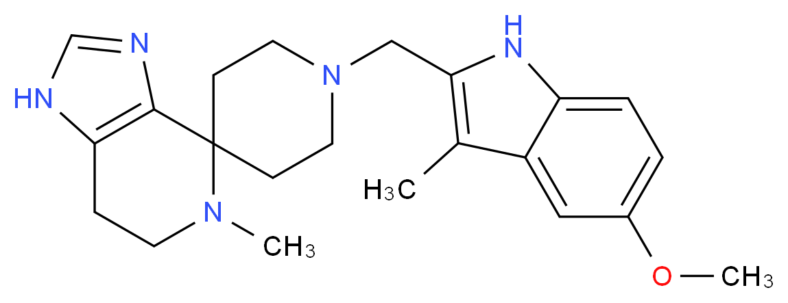 1'-[(5-methoxy-3-methyl-1H-indol-2-yl)methyl]-5-methyl-1,5,6,7-tetrahydrospiro[imidazo[4,5-c]pyridine-4,4'-piperidine]_Molecular_structure_CAS_)