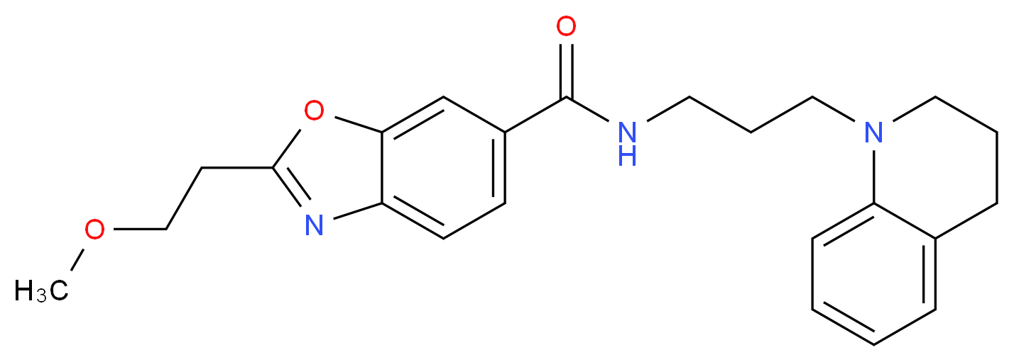 N-[3-(3,4-dihydro-1(2H)-quinolinyl)propyl]-2-(2-methoxyethyl)-1,3-benzoxazole-6-carboxamide_Molecular_structure_CAS_)