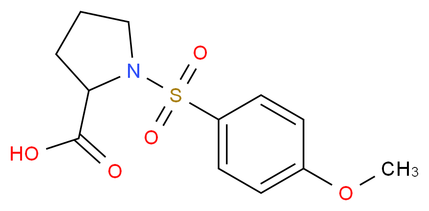 1-[(4-methoxyphenyl)sulfonyl]pyrrolidine-2-carboxylic acid_Molecular_structure_CAS_81242-27-5)