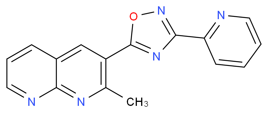 2-methyl-3-[3-(2-pyridinyl)-1,2,4-oxadiazol-5-yl]-1,8-naphthyridine_Molecular_structure_CAS_)
