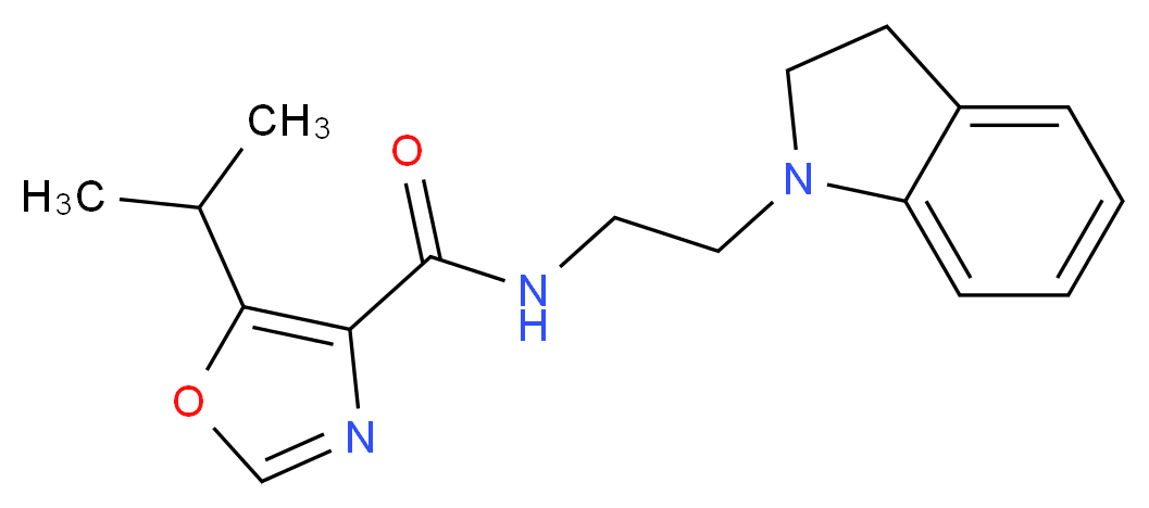 N-[2-(2,3-dihydro-1H-indol-1-yl)ethyl]-5-isopropyl-1,3-oxazole-4-carboxamide_Molecular_structure_CAS_)