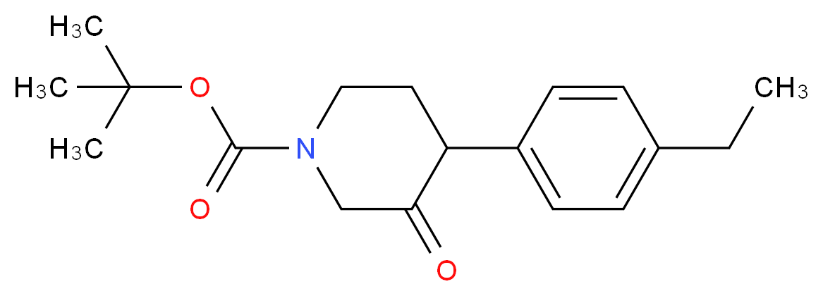 tert-butyl 4-(4-ethylphenyl)-3-oxopiperidine-1-carboxylate_Molecular_structure_CAS_)