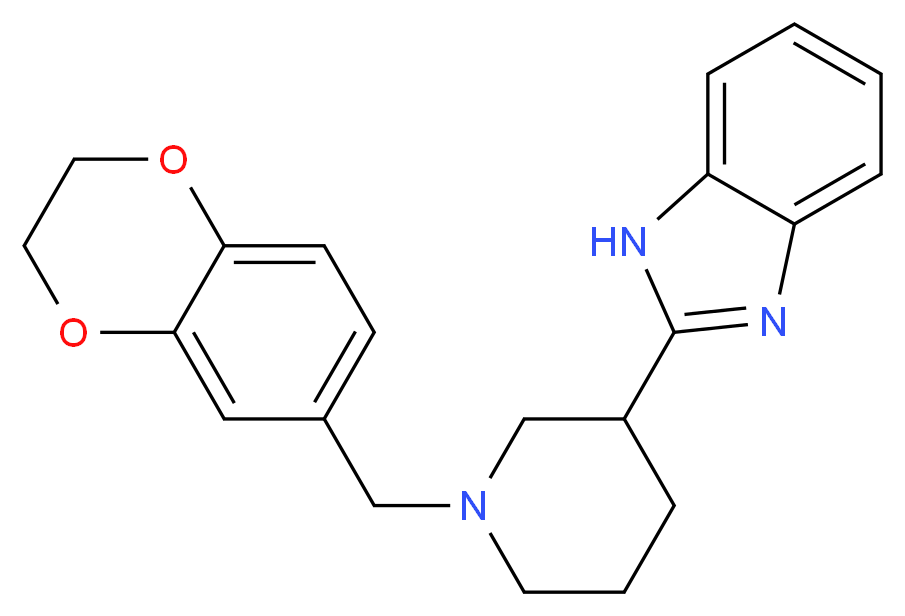 2-[1-(2,3-dihydro-1,4-benzodioxin-6-ylmethyl)-3-piperidinyl]-1H-benzimidazole_Molecular_structure_CAS_)