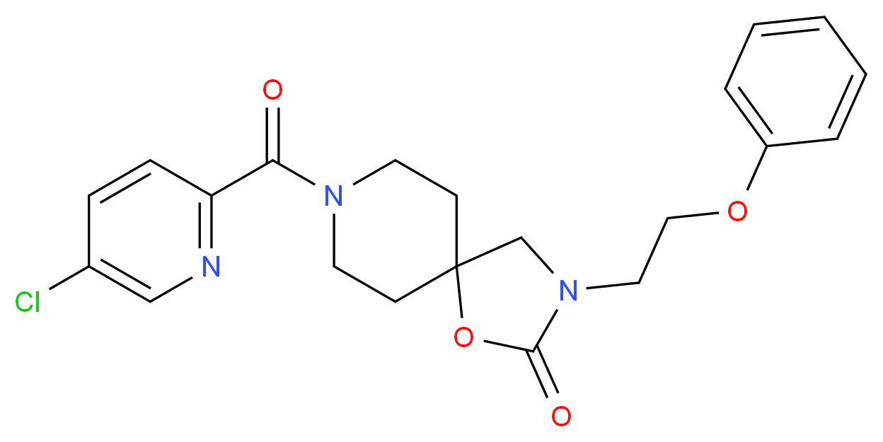 8-[(5-chloropyridin-2-yl)carbonyl]-3-(2-phenoxyethyl)-1-oxa-3,8-diazaspiro[4.5]decan-2-one_Molecular_structure_CAS_)