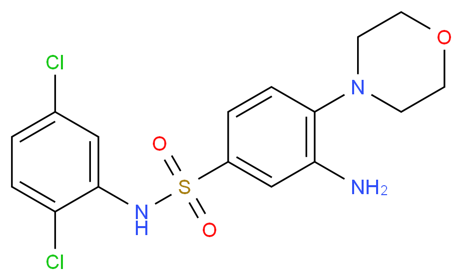 3-Amino-N-(2,5-dichloro-phenyl)-4-morpholin-4-yl-benzenesulfonamide_Molecular_structure_CAS_)